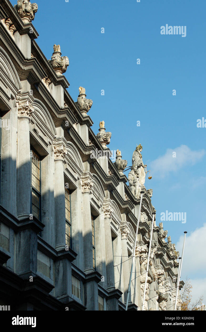 Dettaglio di un edificio a Bruges, Belgio Foto Stock