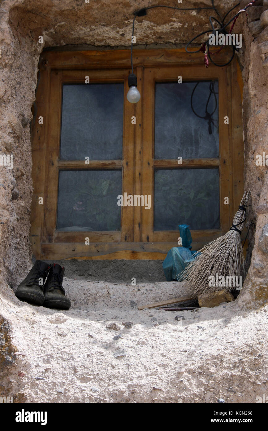 Kandovan, noto anche come kanvan è un villaggio nel distretto centrale di osku county, est Azerbaigian provincia, Iran. questo villaggio esemplifica manmade c Foto Stock