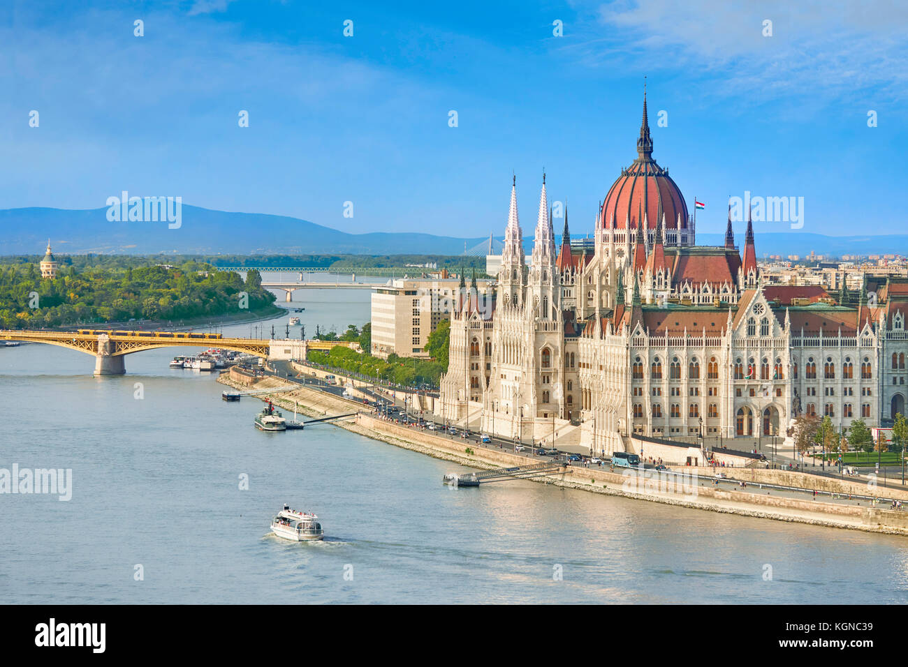 Parlamento ungherese edificio, Budapest, Ungheria Foto Stock