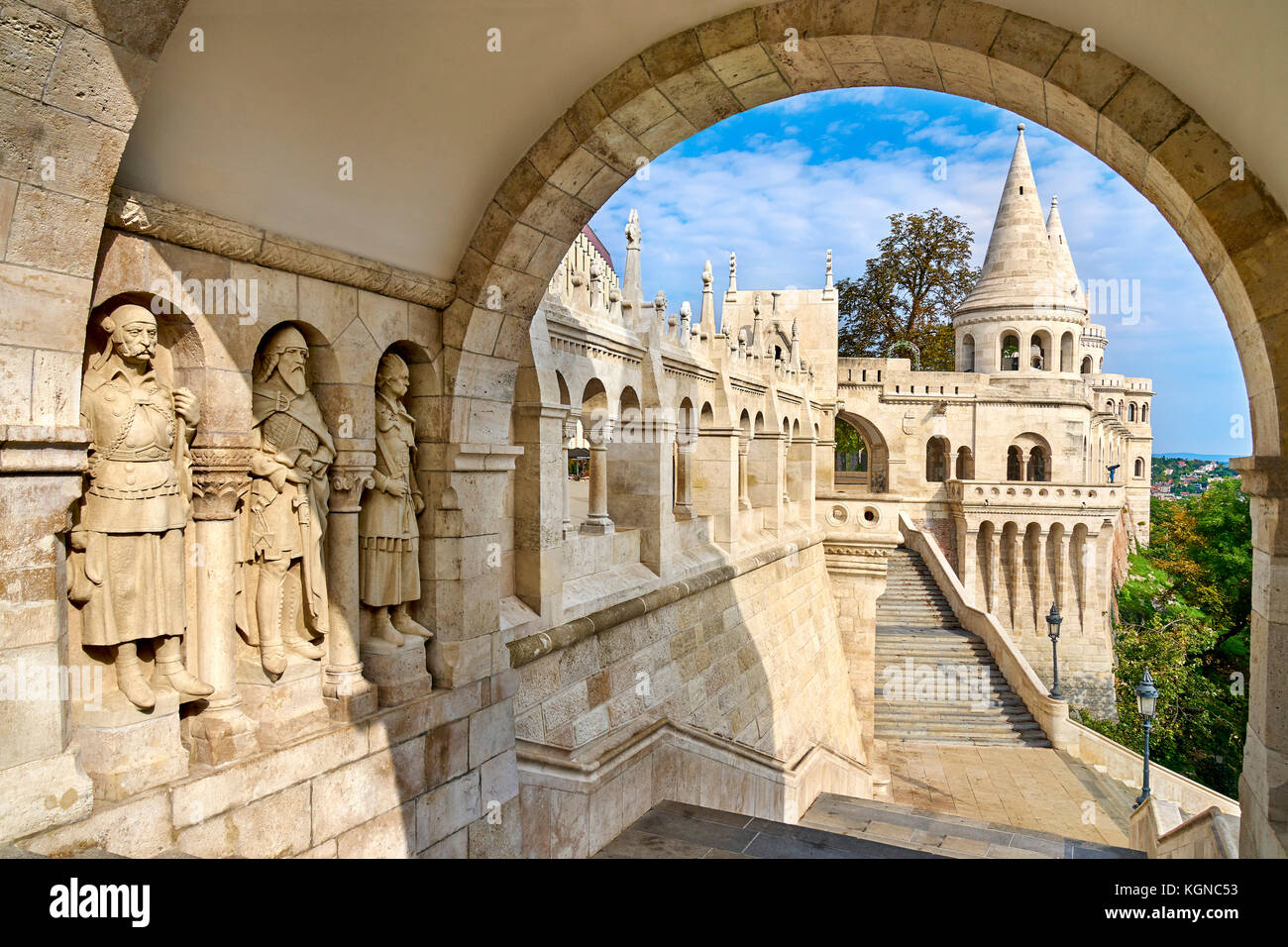 Bastione dei Pescatori, Budapest, Ungheria Foto Stock