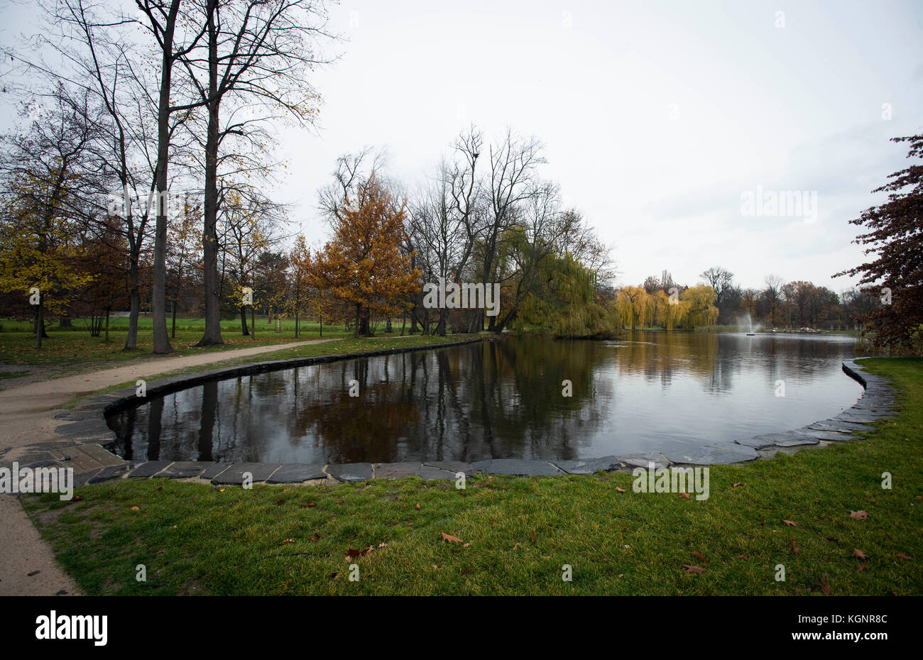 Praga, Repubblica Ceca. 10 novembre 2017. Autunno nel parco ricostruito di Praga Stromovka (riserva reale di caccia), Praga, Repubblica Ceca, 10 novembre 2017. Crediti: Katerina Sulova/CTK Photo/Alamy Live News Foto Stock