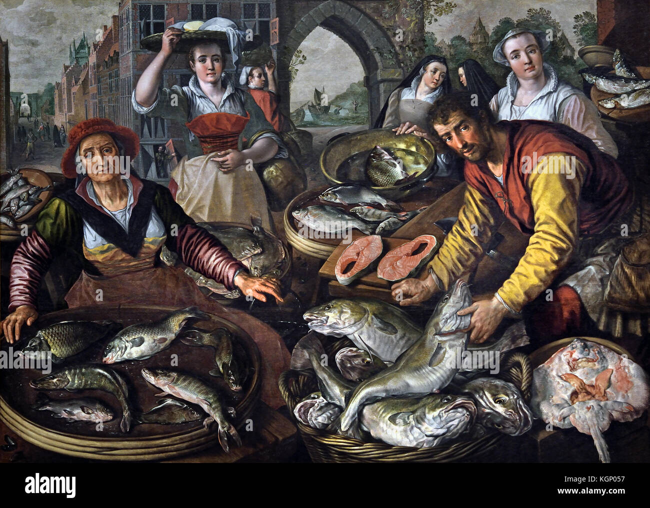 I quattro elementi : acqua 1570 Joachim Beuckelaer 1533 - 1575 Fiammingo Belgio Belgio Foto Stock