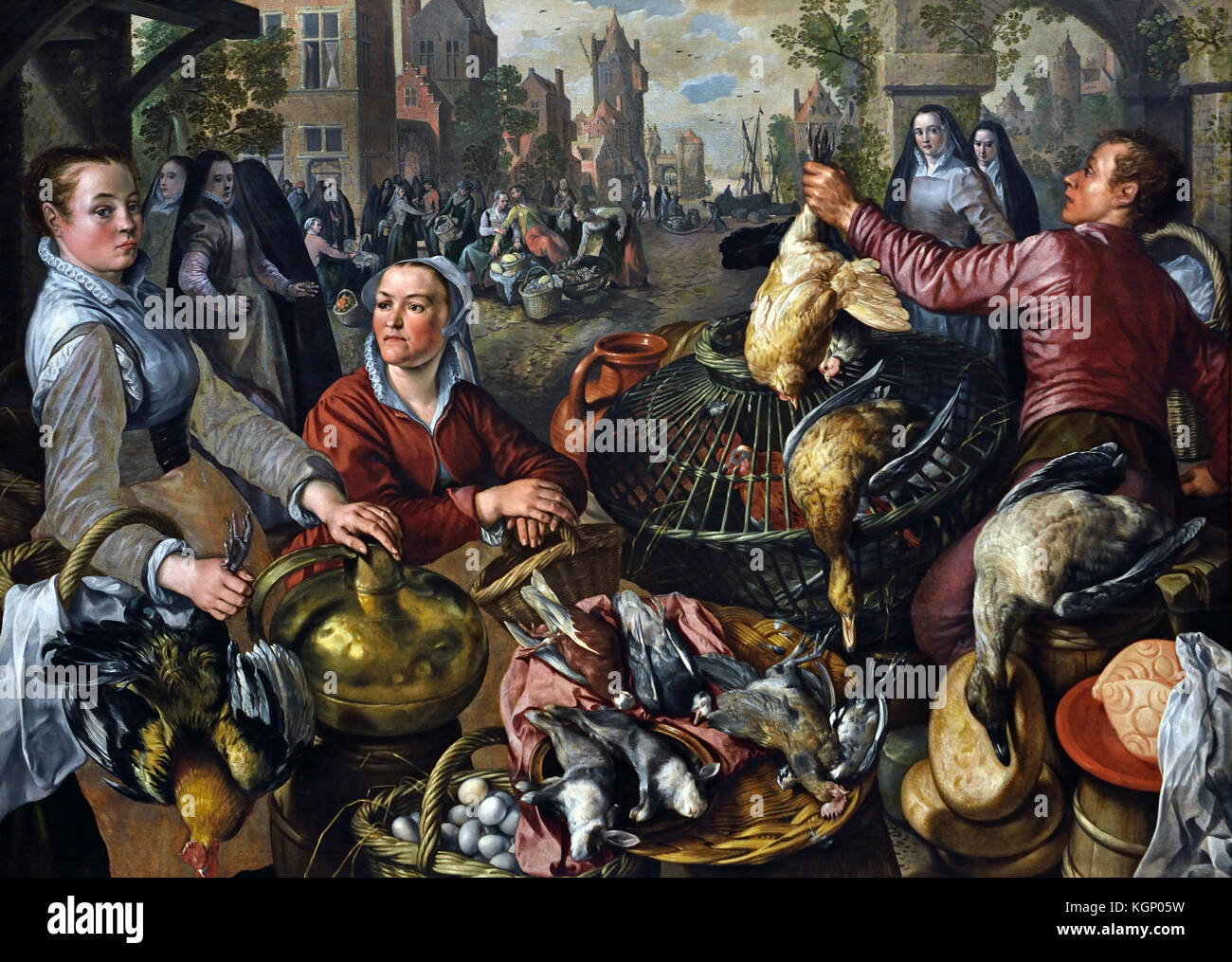 I quattro elementi : aria 1570 Joachim Beuckelaer 1533 - 1575 Fiammingo Belgio Belgio Foto Stock