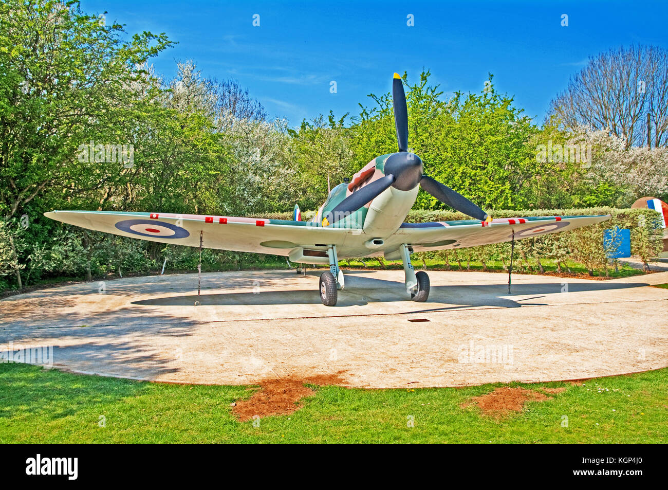 Battle of Britain memorial, Spitfire, capel-le-ferne, vicino a folkstone, kent, Inghilterra, Foto Stock