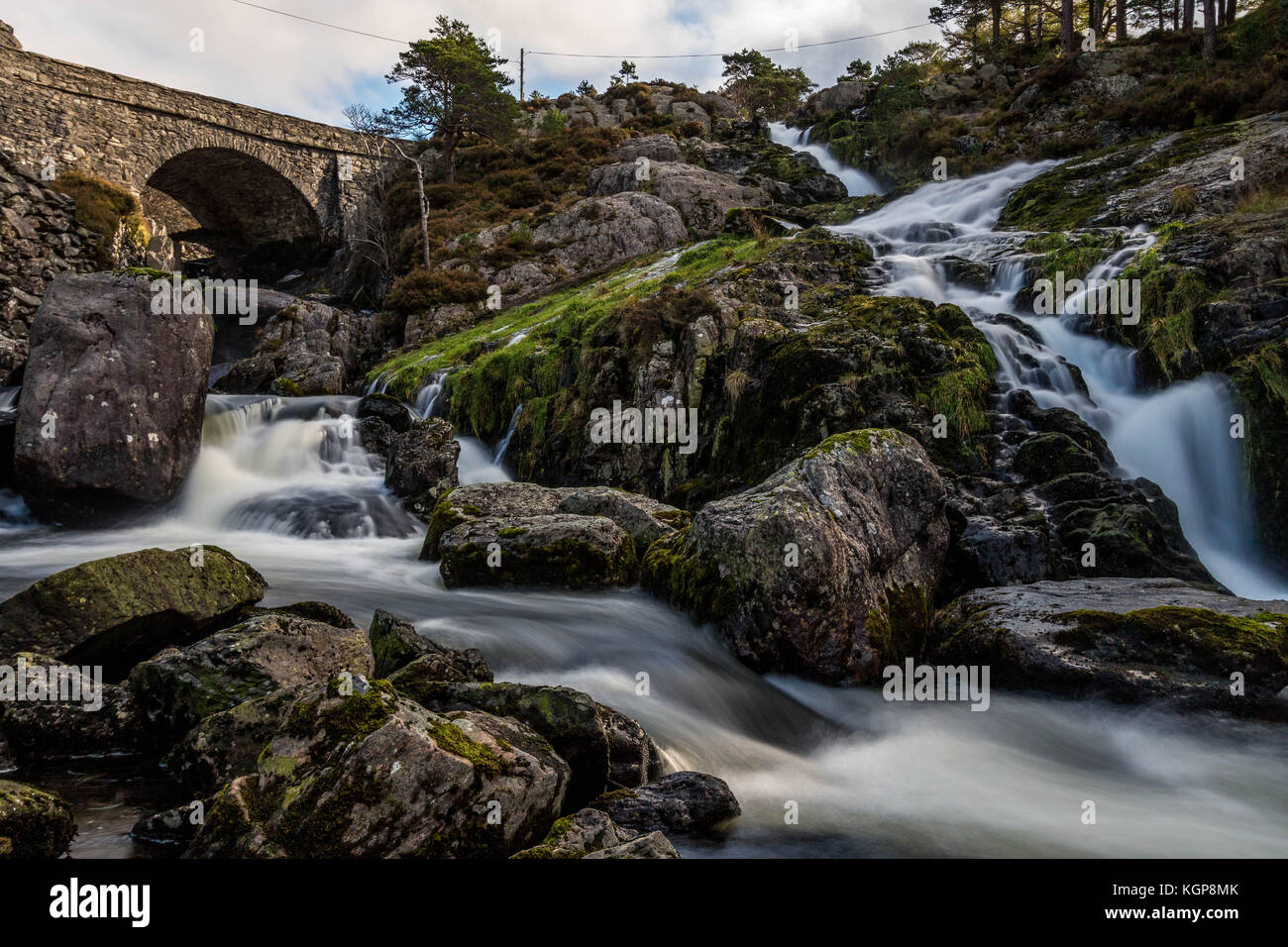 Valle ogwen falls, Snowdonia, Galles Foto Stock