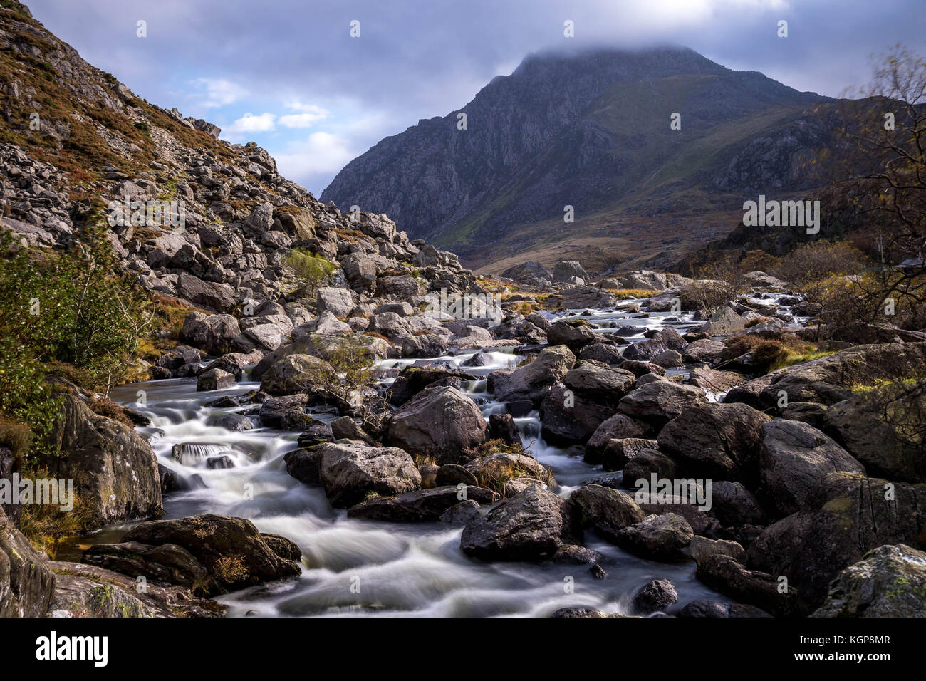 Valle ogwen falls, Snowdonia, Galles Foto Stock