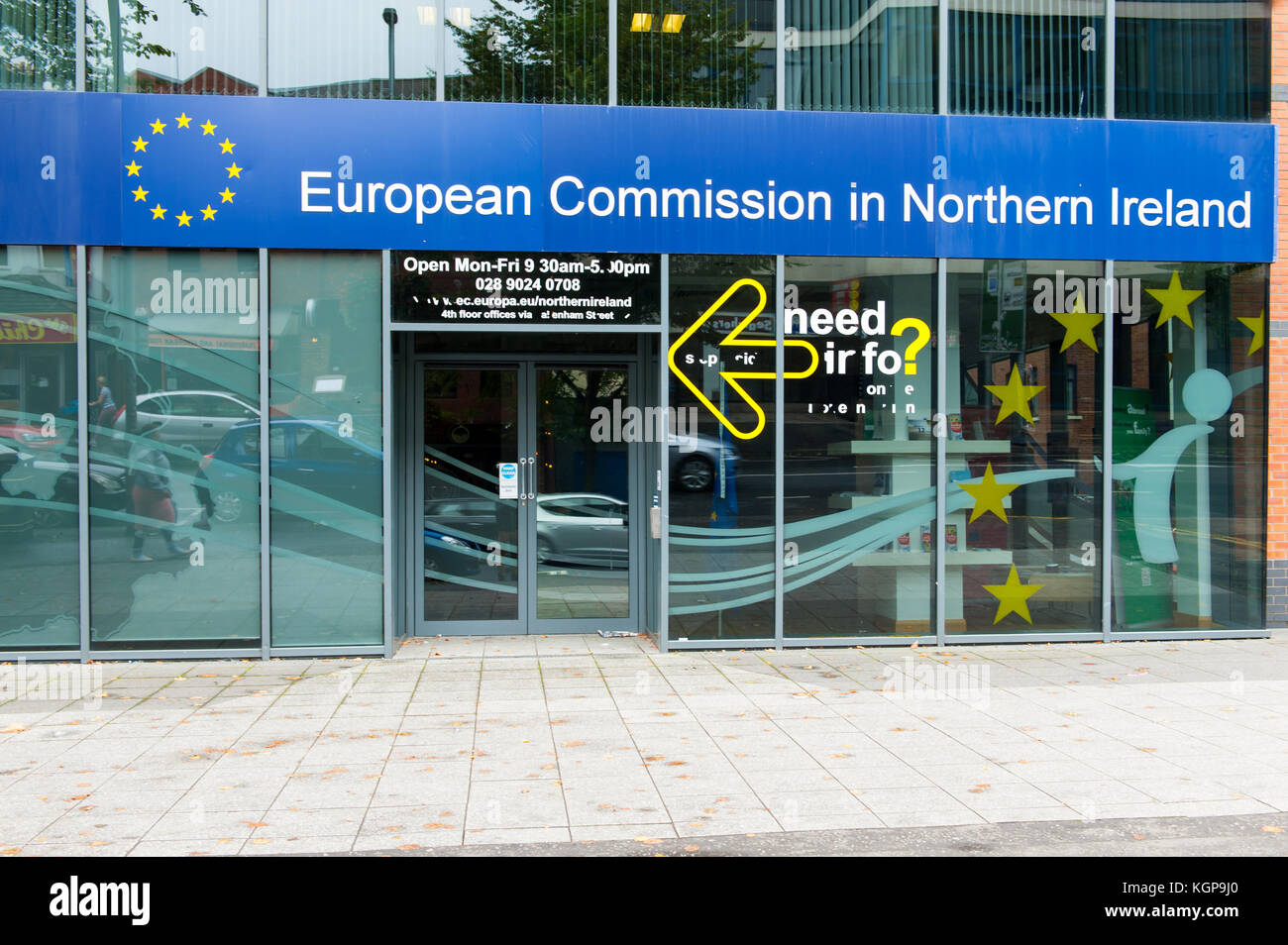 L'ufficio della Commissione europea a Belfast. L'ufficio della Commissione europea in Irlanda del Nord è stato istituito nel 1980. Foto Stock