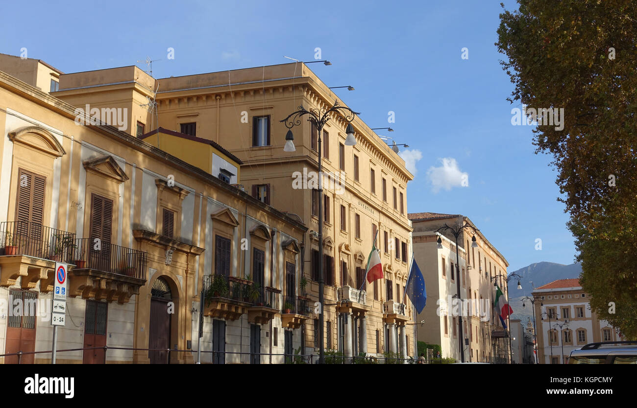 Questura di Palermo, Sicilia, Italia, Europa Foto Stock