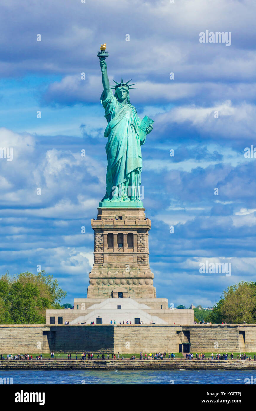 Statua della Libertà di New York la Statua della Libertà New York City Statua di Liberty Island nello stato di New York Stati Uniti d'America us stati uniti d'America Foto Stock