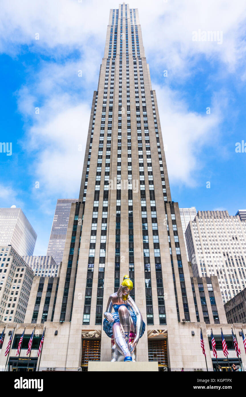 Stati Uniti New York new york Rockefeller Center Rockefeller Plaza fifth avenue midtown Manhattan new york city stato di New York Stati Uniti d'America Foto Stock