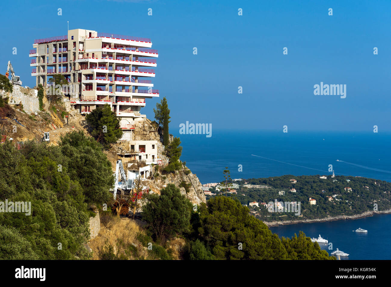 La Francia. Alpes-Maritimes (06). Roquebrune-Cap-Martin. Hotel Vista Palace in fase di rinnovo Foto Stock