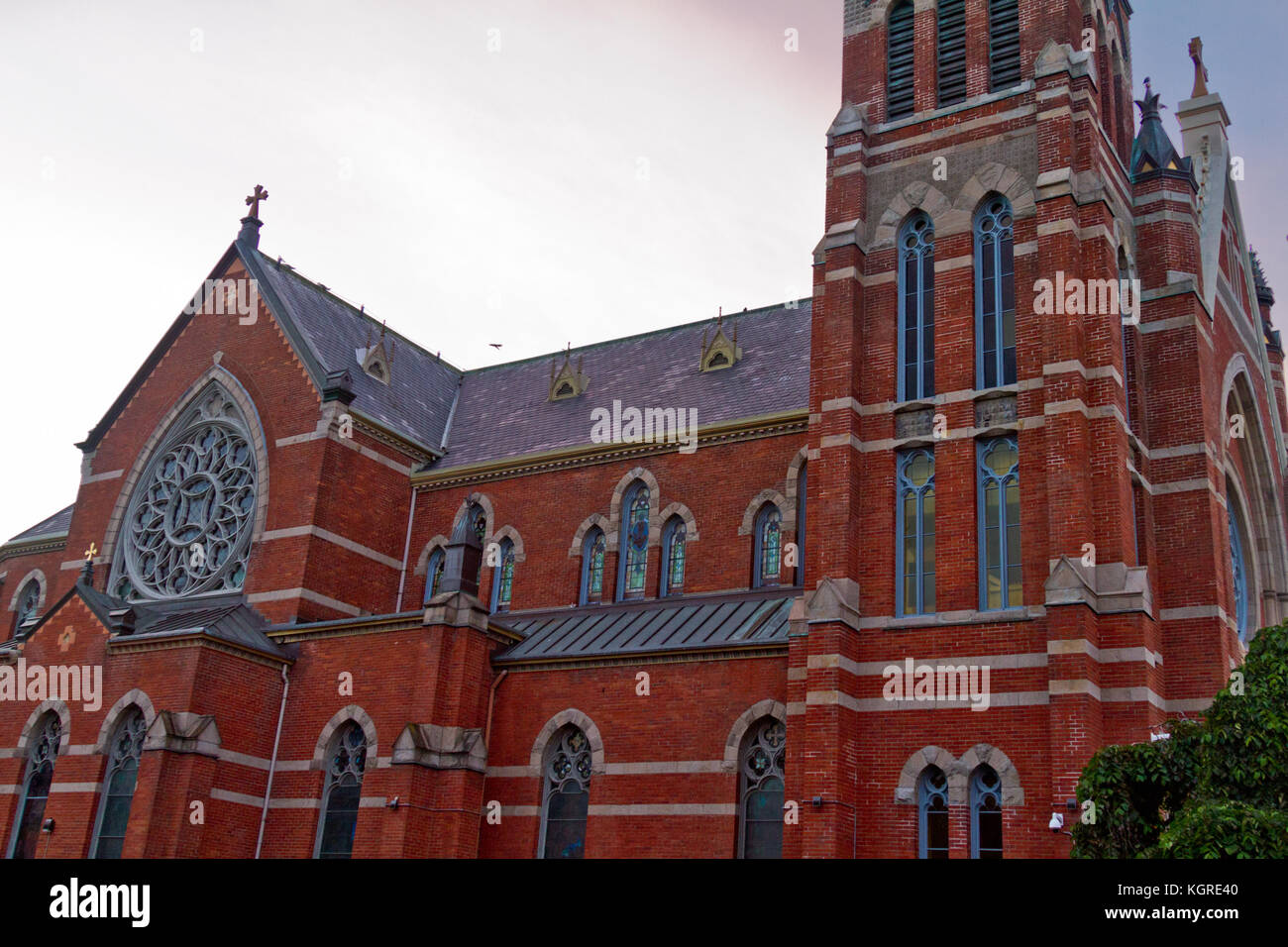 Vista esterna della st Andrews Chiesa Presbiteriana in Victoria, BC, Canada. Foto Stock