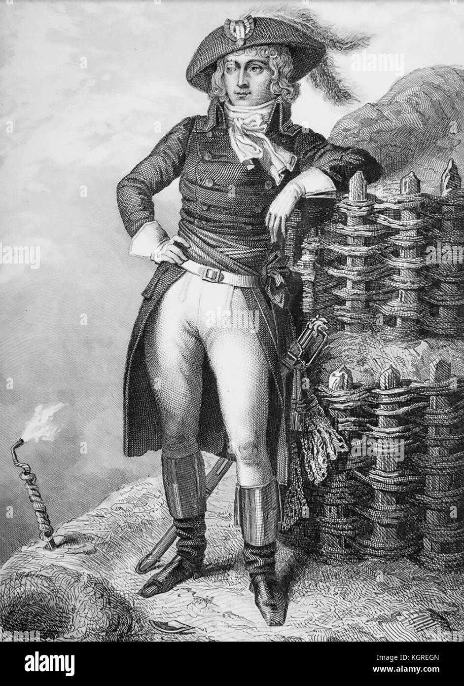 Napoleone BONAPARTE (1769-1821) all'assedio di Tolone nel 1793 Foto Stock