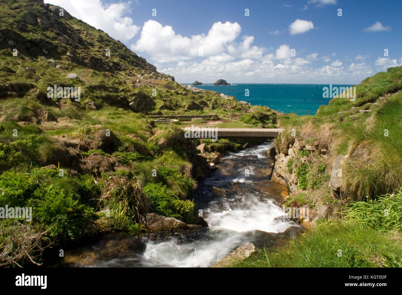 Porth Nanven, South West Coast Path Foto Stock