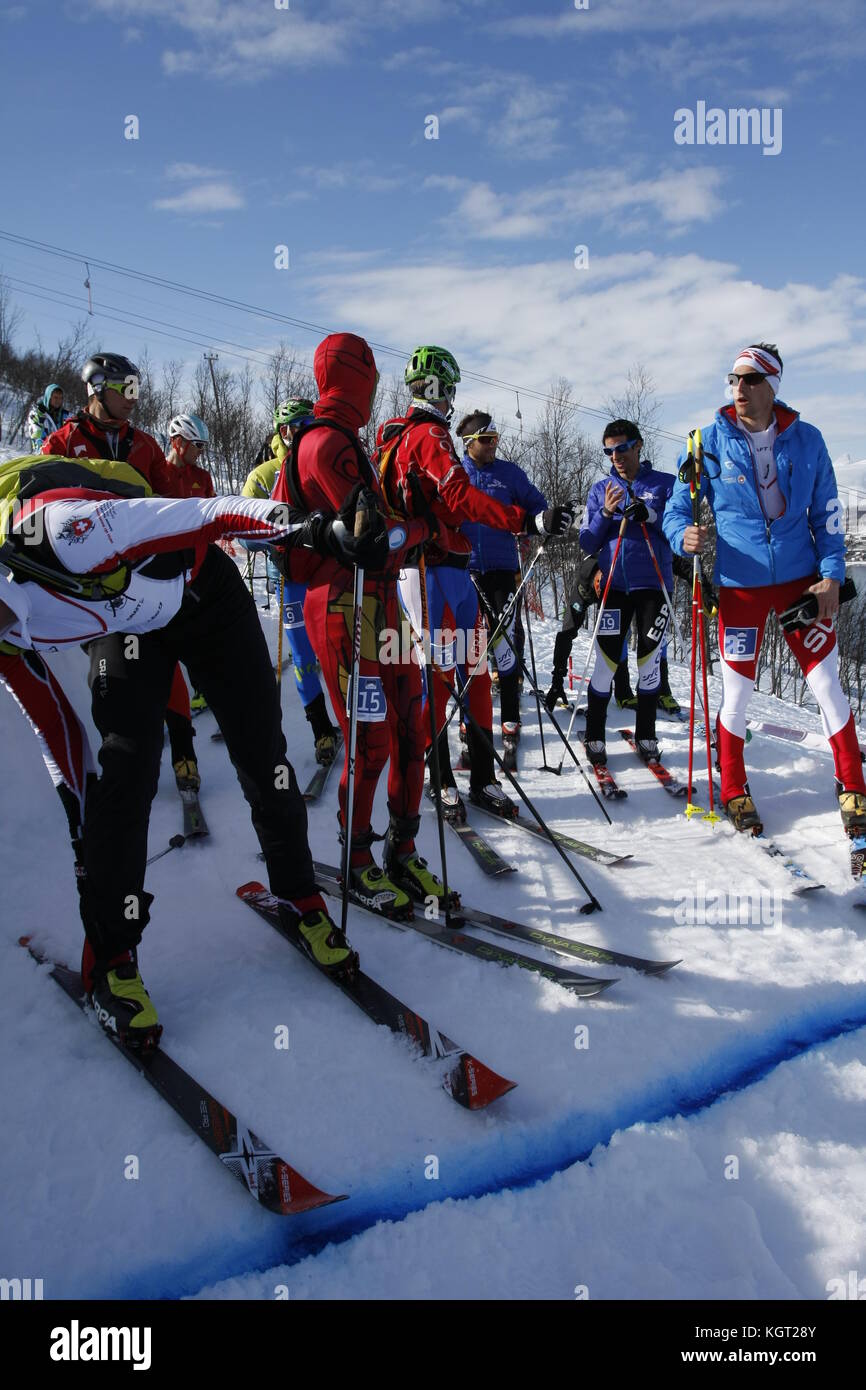 Skimountaineering World Cup a Tromsø , Randonee Racing Foto Stock