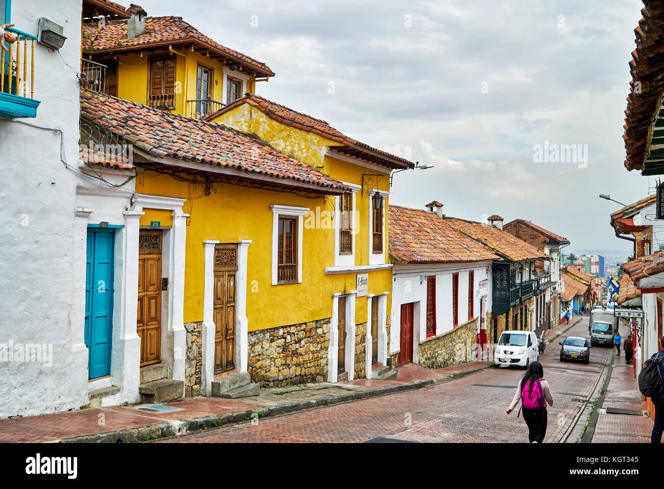 Tipico edificio in Candelaria, Bogotà, Colombia, Sud America Foto Stock