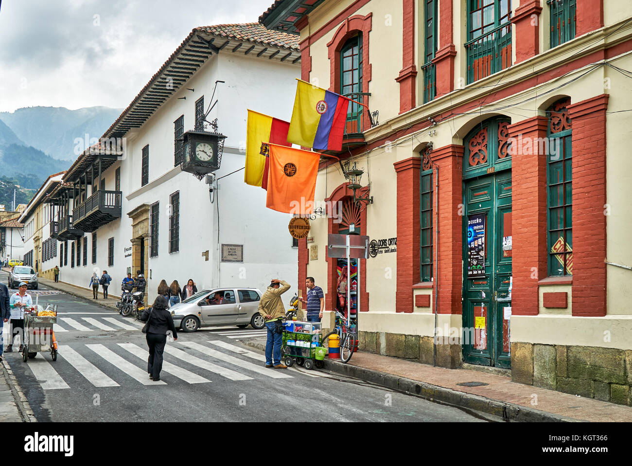 Tipico edificio in Candelaria, Bogotà, Colombia, Sud America Foto Stock