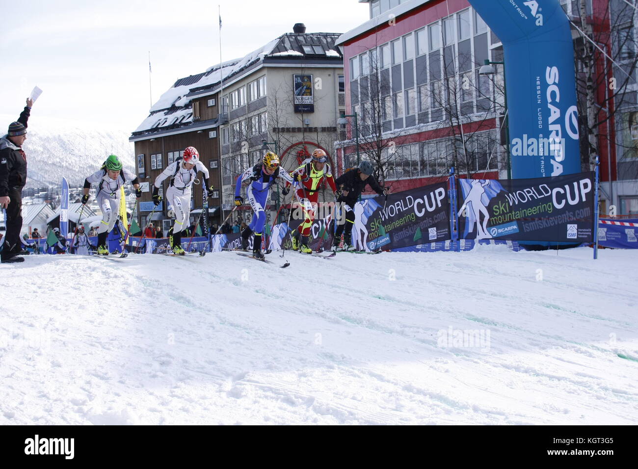 Skimountaineering World Cup a Tromsø , Randonee Racing Foto Stock