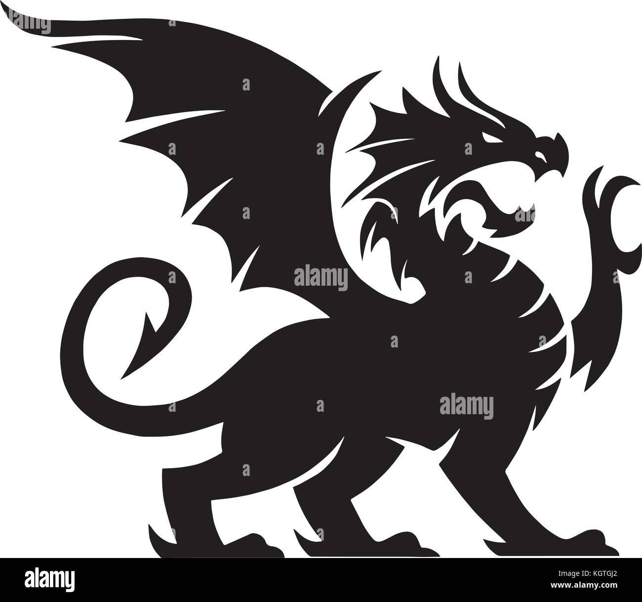 Drago disegno vettoriale Illustrazione Vettoriale