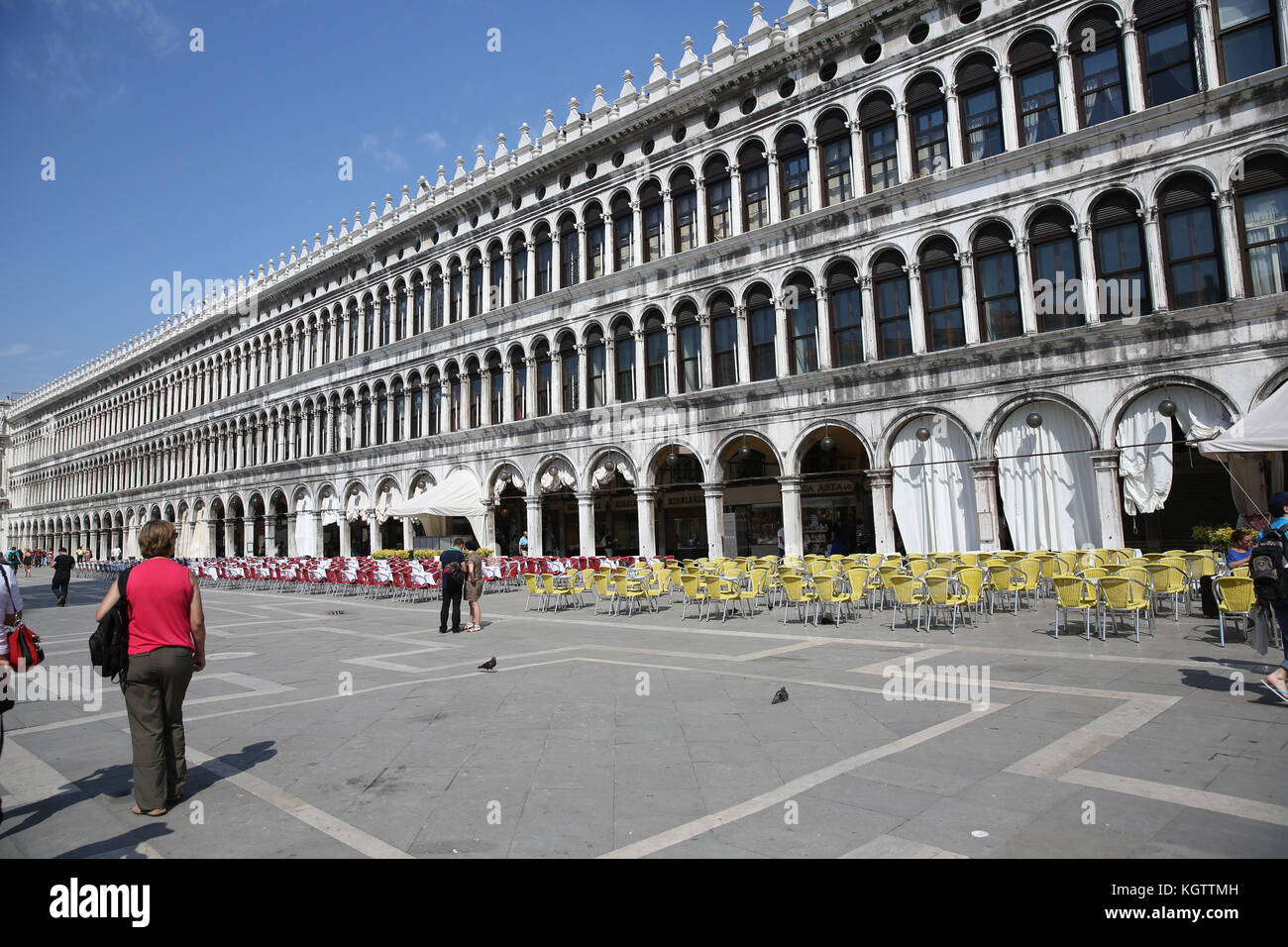 Vista di piazza san marco a venezia, Italia Foto Stock