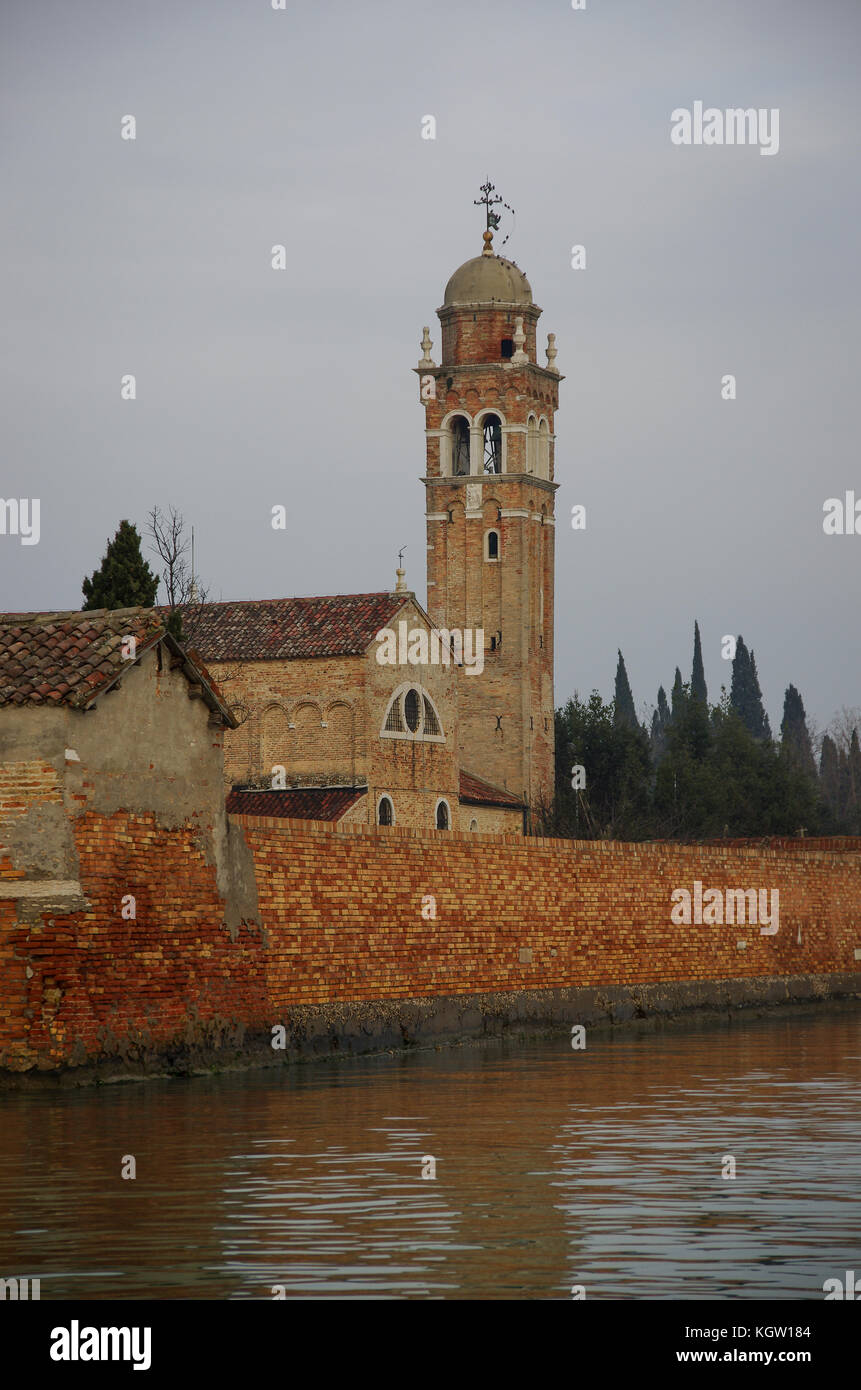 Il monastero in un'isola, il Monastero di Santa Caterina, Mazzorbo, Burano, laguna veneziana, Venezia, Veneto, Italia Foto Stock