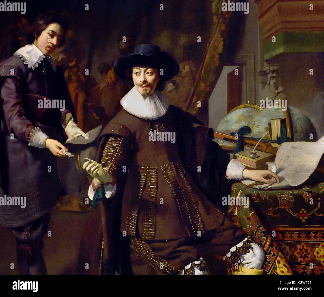 Ritratto di Constantijn Huygens 1627 ( Constantijn Huygens il Vecchio (1596 - 1687), signore di Zuylichem, servita nelle ambasciate olandese a Venezia e a Londra ed è stato nominato cavaliere da James I nel 1622. Egli divenne segretario e consigliere per i membri successivi della Casa regnante di Orange ) 1627 Thomas de Keyser 1596/7 - 1667 Paesi Bassi Paesi Bassi Foto Stock