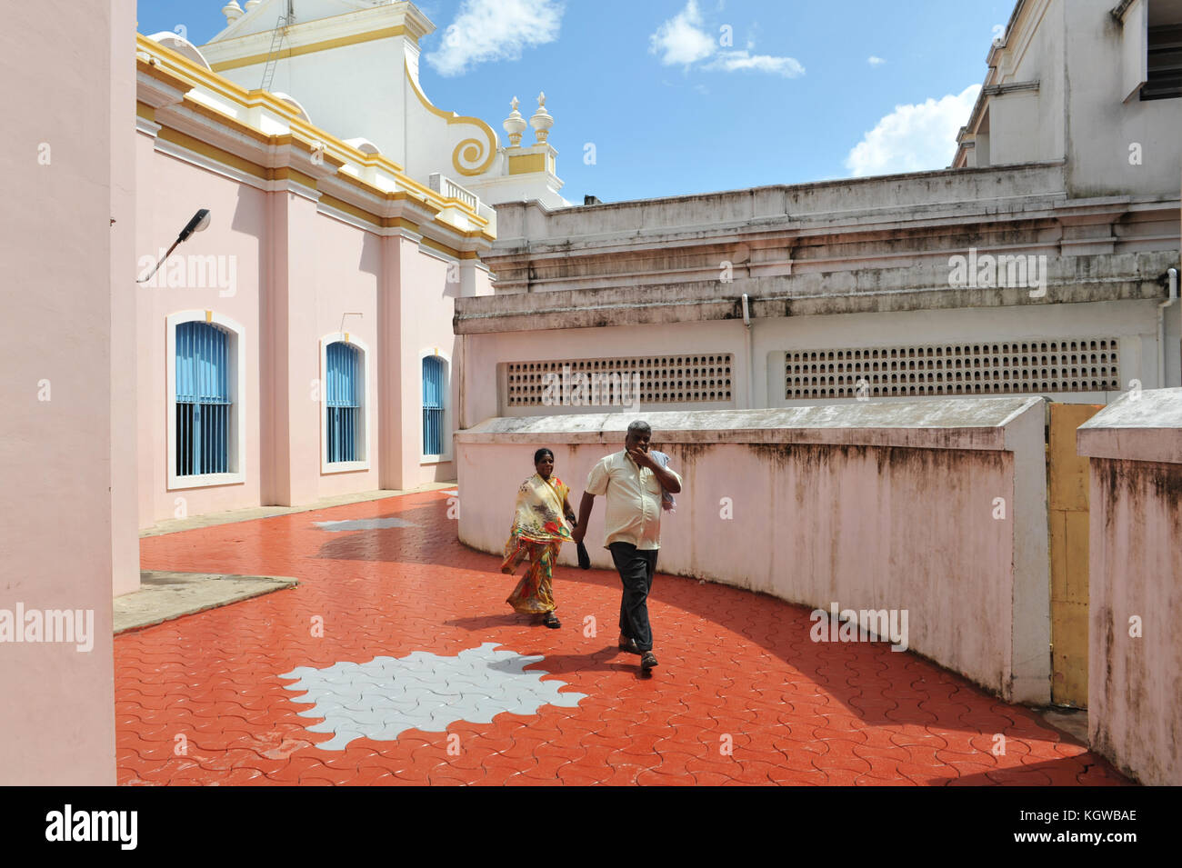 PONDICHERRY, INDIA - Novembre 2017: La Cattedrale dell Immacolata Concezione Foto Stock