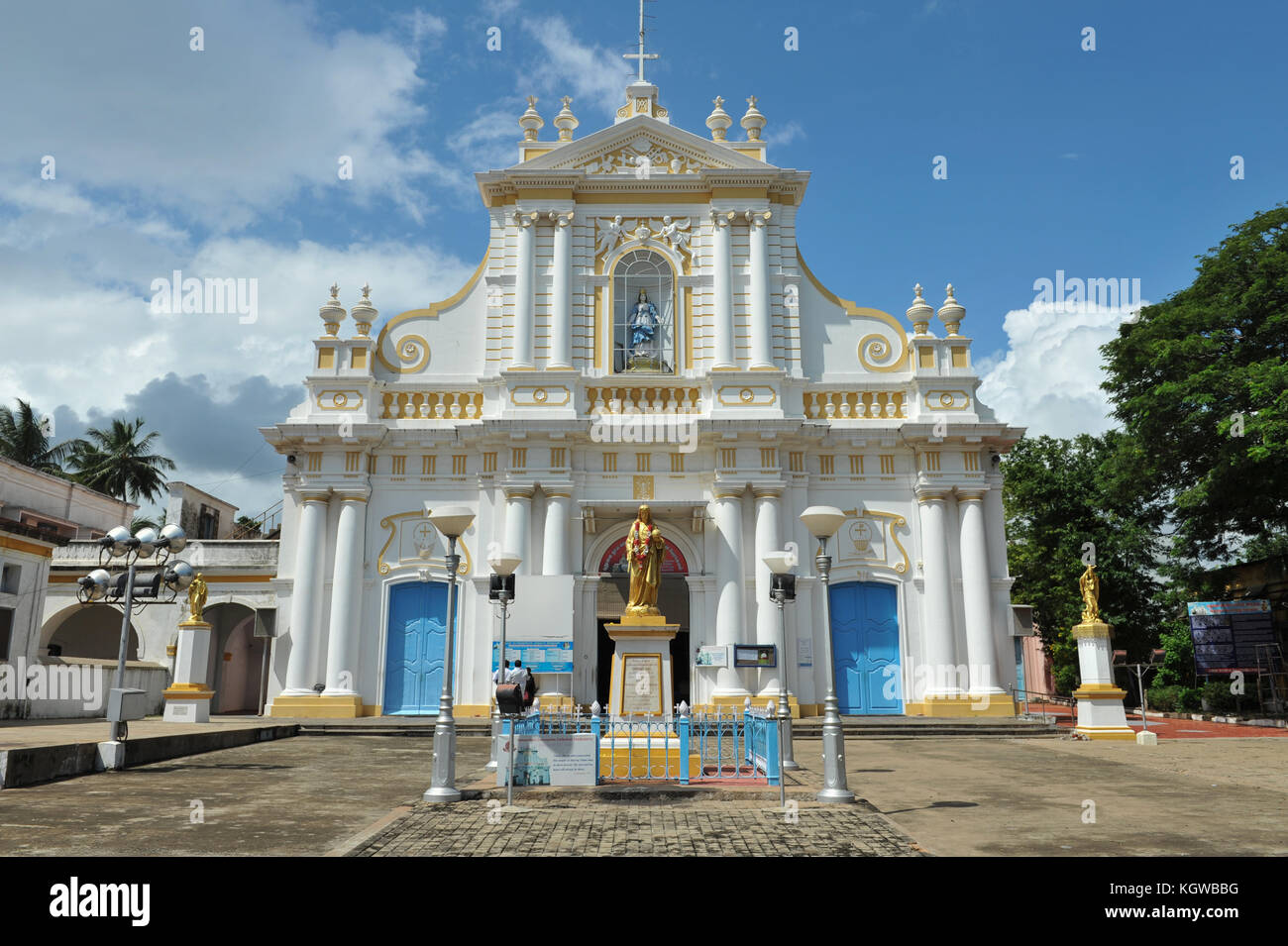 PONDICHERRY, INDIA - Novembre 2017: La Cattedrale dell Immacolata Concezione Foto Stock