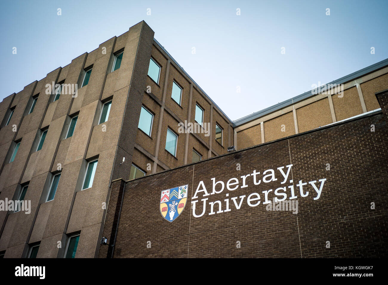 Abertay edifici dell'Università di Dundee in Scozia. In precedenza il Dundee Institute of Technology. Esso è stato concesso lo stato di Università nel 1994. Foto Stock