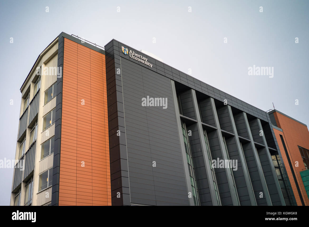 Abertay edifici dell'Università di Dundee in Scozia. In precedenza il Dundee Institute of Technology. Esso è stato concesso lo stato di Università nel 1994. Foto Stock