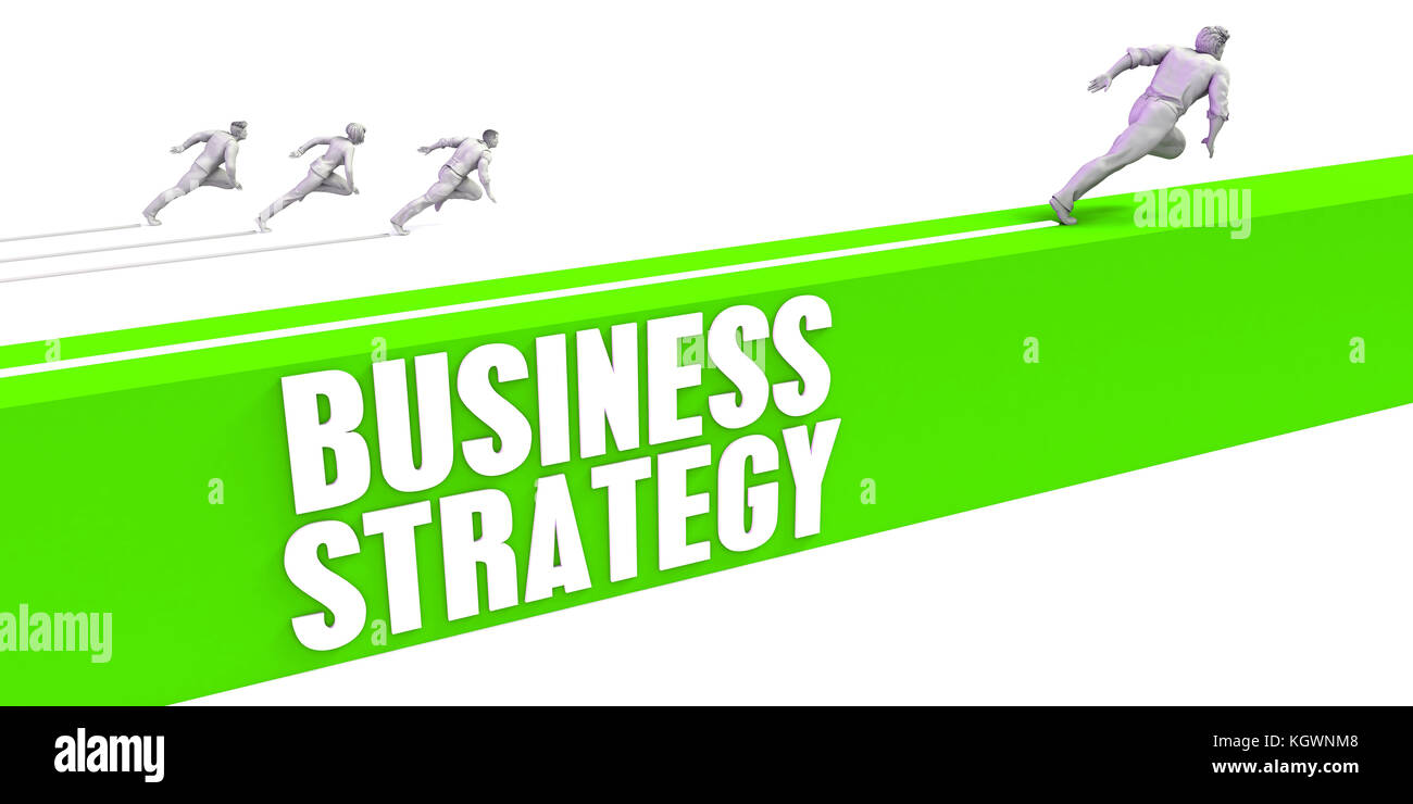 Strategia di business come una via rapida per il successo Foto Stock
