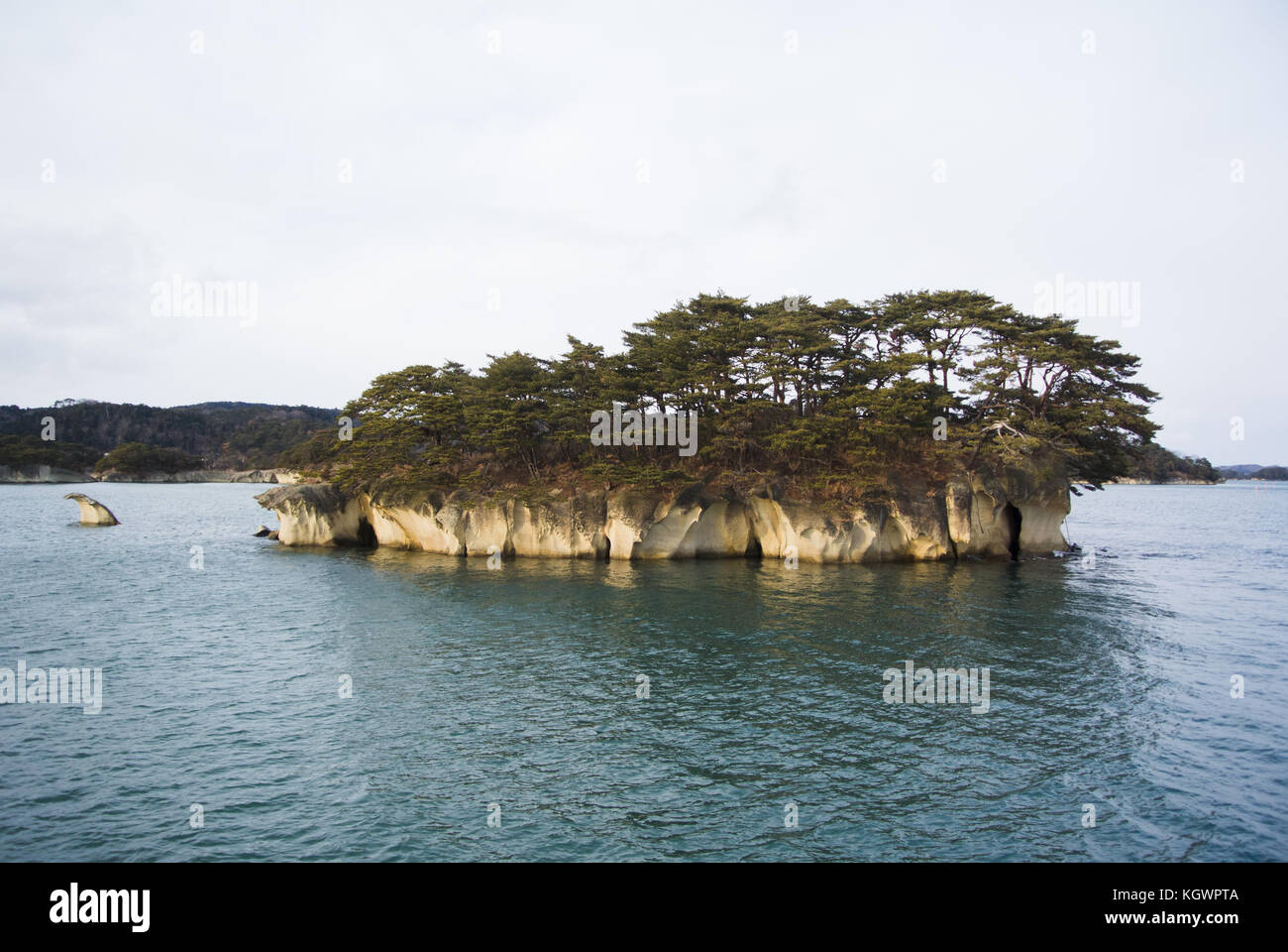 Baia di Matsushima di Miyagi, Giappone Foto Stock