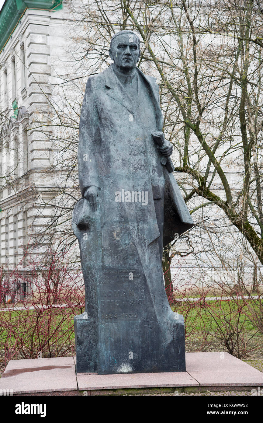 Un monumento di Roman Dmowski a Varsavia in Polonia. 22 marzo 2017 © Wojciech Strozyk / Alamy Stock Photo Foto Stock