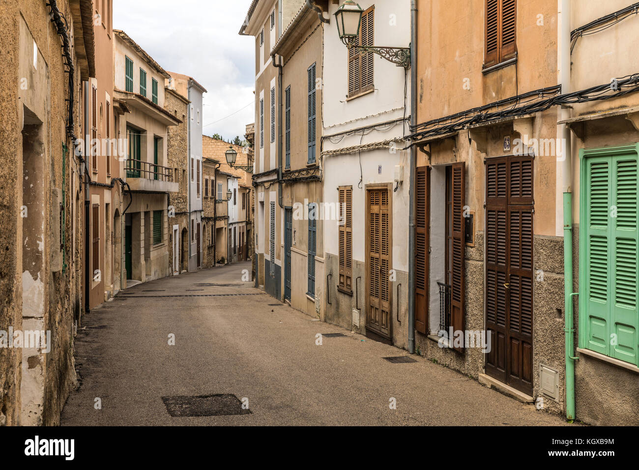 Via del centro storico di arta sull isola di Maiorca (isole Baleari, Spagna) Foto Stock