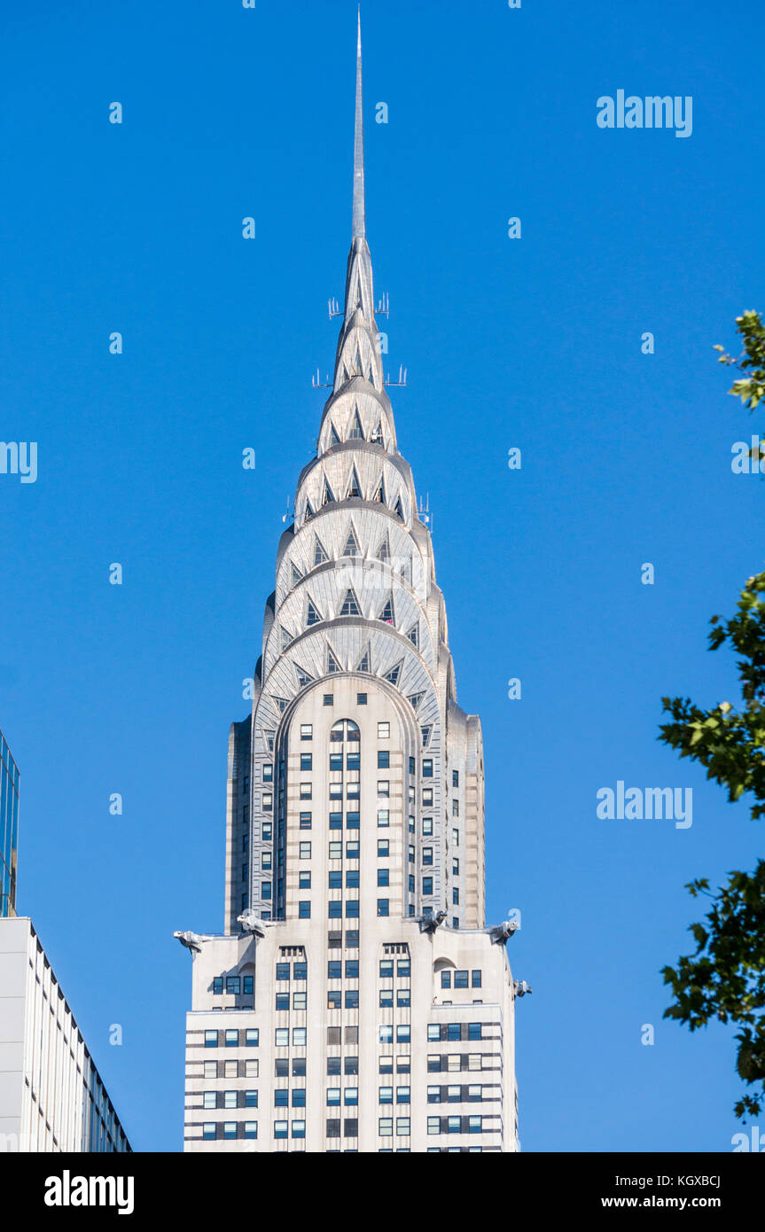 Chrysler Building di New York Stati Uniti new york top dello stile art deco Chrysler Building grattacielo New York City Manhattan nello stato di New York Stati Uniti d'America Foto Stock