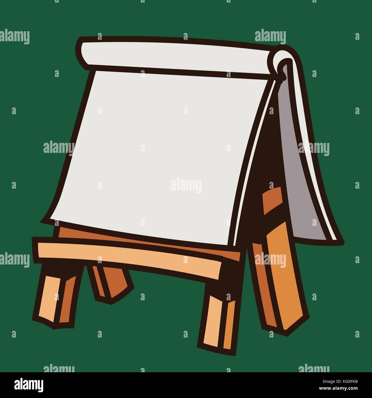 pittura di legno cavalletto clipart isolato su bianca sfondo