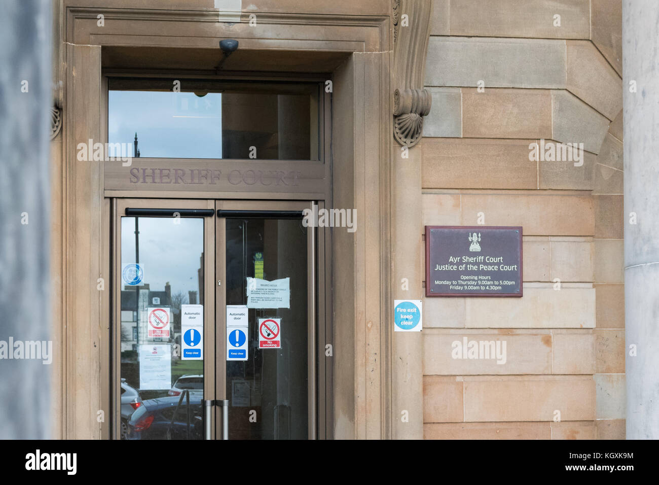 Ayr Sheriff Court Giustizia della Corte di Pace, Ayr, Ayrshire, Scozia, Regno Unito Foto Stock