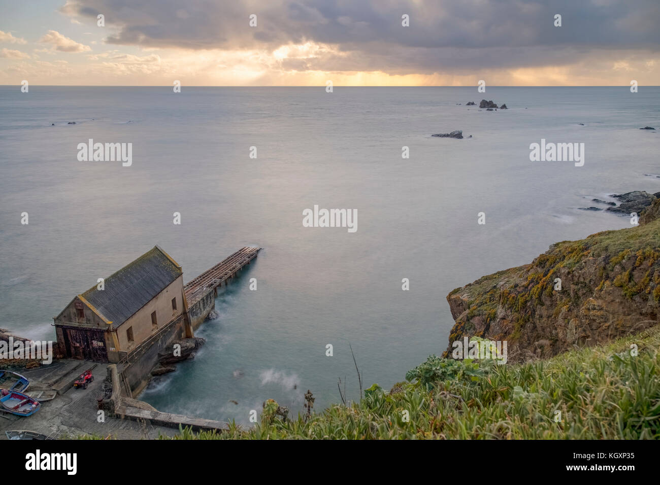 Lizard Point, Cornovaglia, Inghilterra, Regno Unito Foto Stock