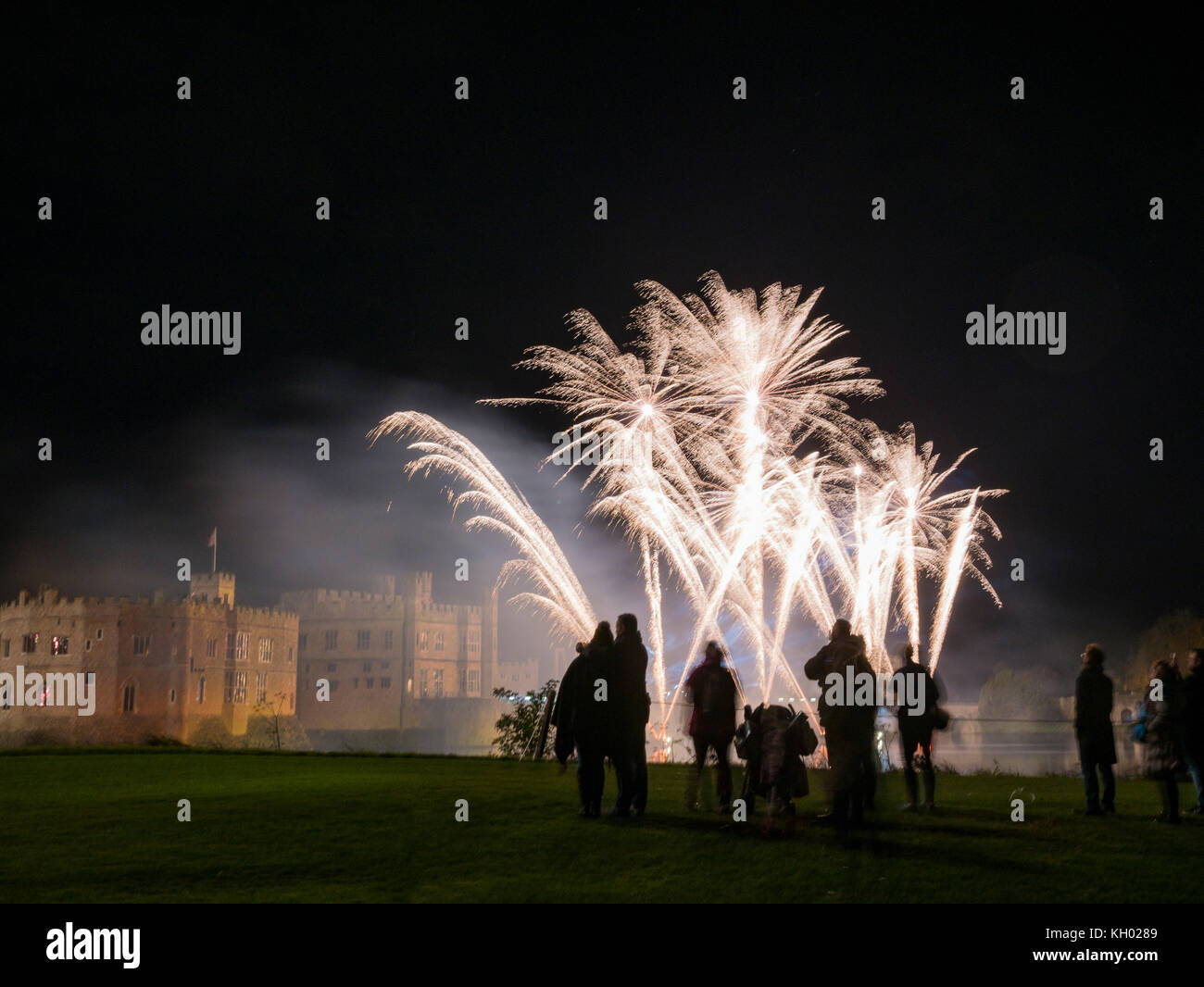 Castello di Leeds Fireworks Spectacular, Maidstone, Kent, regno unito 05 novembre 2017 Foto Stock