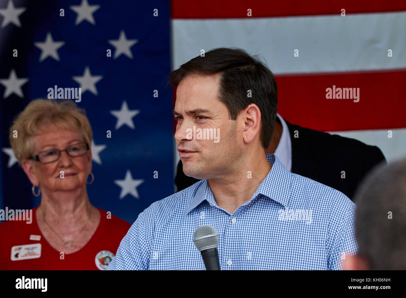 Marco Rubio al senato americano evento campagna nel 2016 Foto Stock