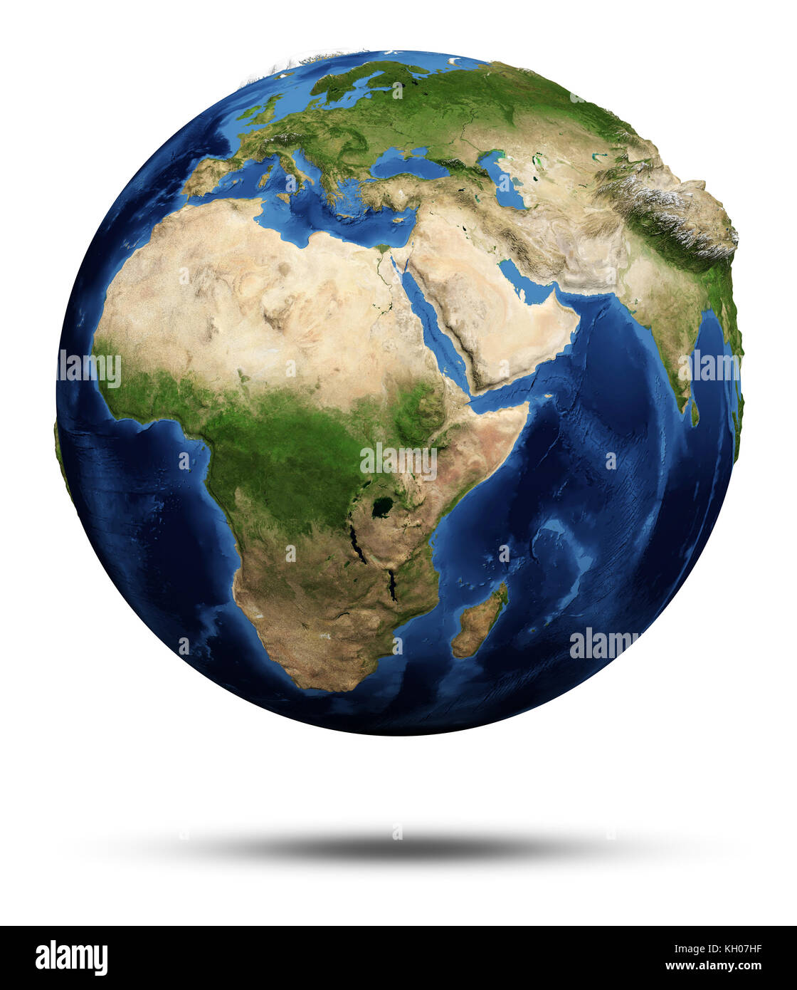 Pianeta Terra. globo terrestre il rendering 3D, mappe la cortesia della  NASA Foto stock - Alamy