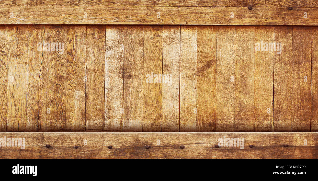 Panoramica texture di legno, vintage sfondo carta da parati orizzontale Foto Stock