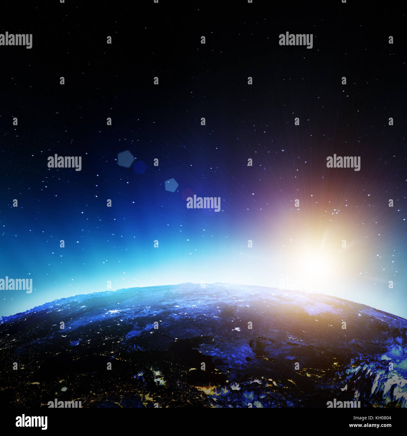 Pianeta Terra. elementi di questa immagine fornita dalla NASA il rendering 3D Foto Stock