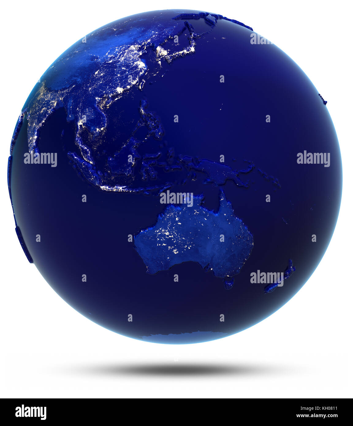 Australia, Sud-est asiatico e in Oceania. Gli elementi di questa immagine fornita dalla NASA il rendering 3D Foto Stock