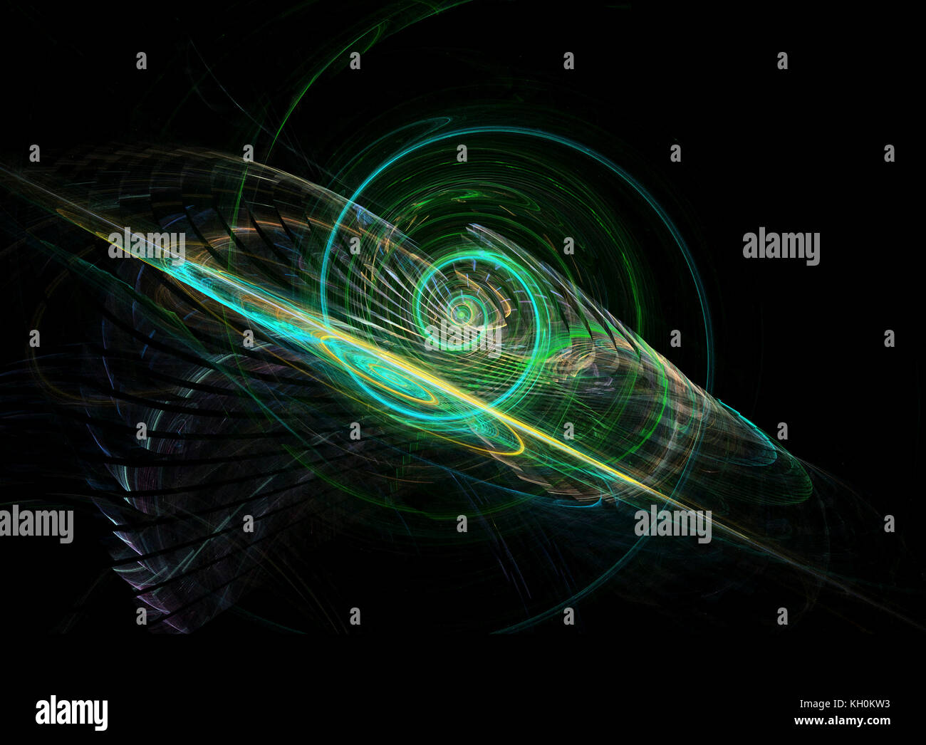 Lumaca supersonico, arte frattale matematica di Fibonacci. Foto Stock