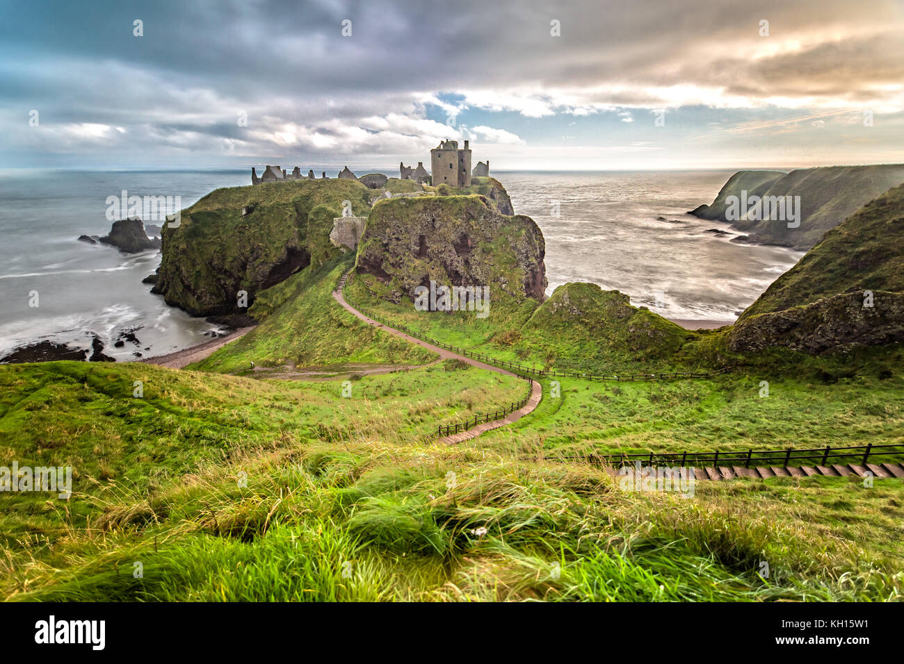 Castello di dunnottar in autunno Foto Stock