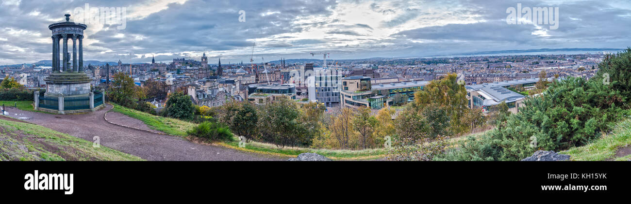 Vista panoramica dal Carlton Hill in Edinburgh Foto Stock