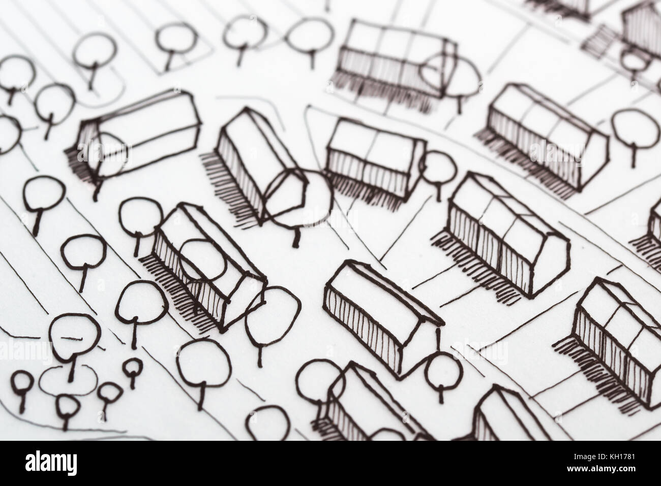 La pianificazione urbana concetto Idea Foto Stock
