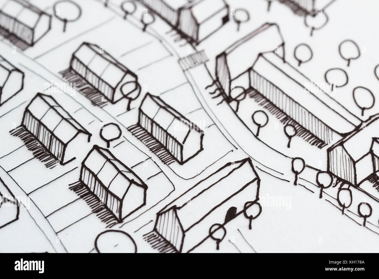 La pianificazione urbana concetto Idea Foto Stock