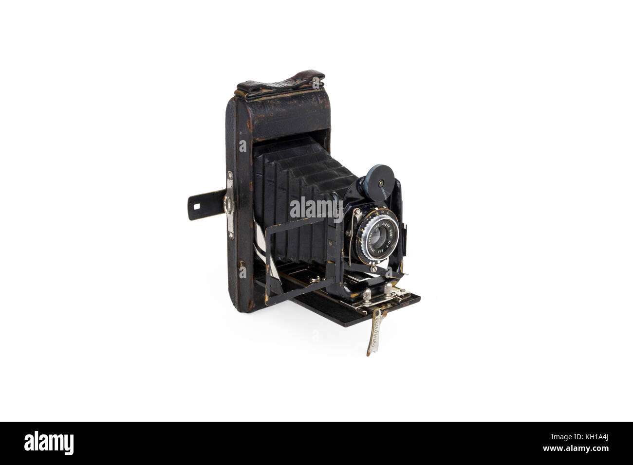 Nei primi anni del XX secolo i macellai orologio da tasca Carbine 120 bobine di pellicola fotocamera, 1910-1920, isolata contro uno sfondo bianco Foto Stock